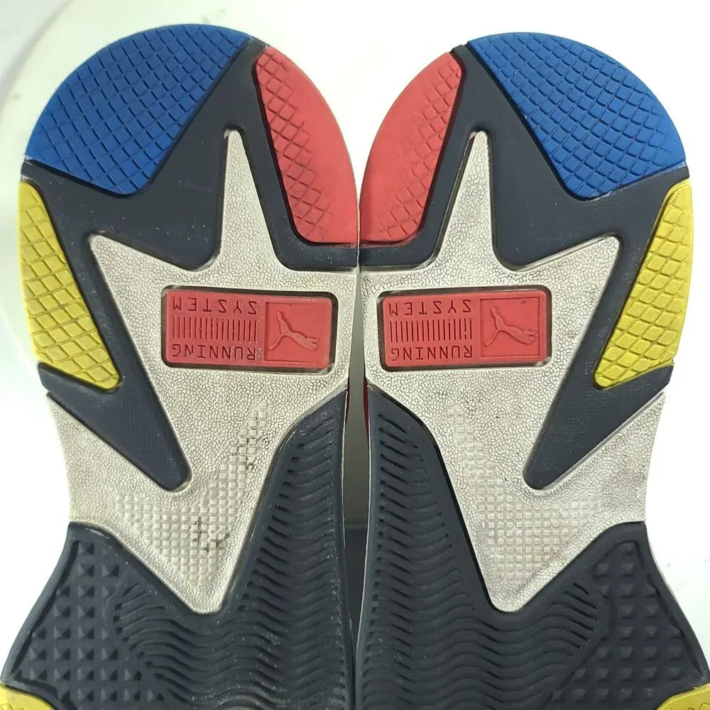 PUMA RS-X Toys Men Sz 12 Sneaker Shoe White Yellow Red Black Suede 369449-02 EUC - Picture 16 of 16